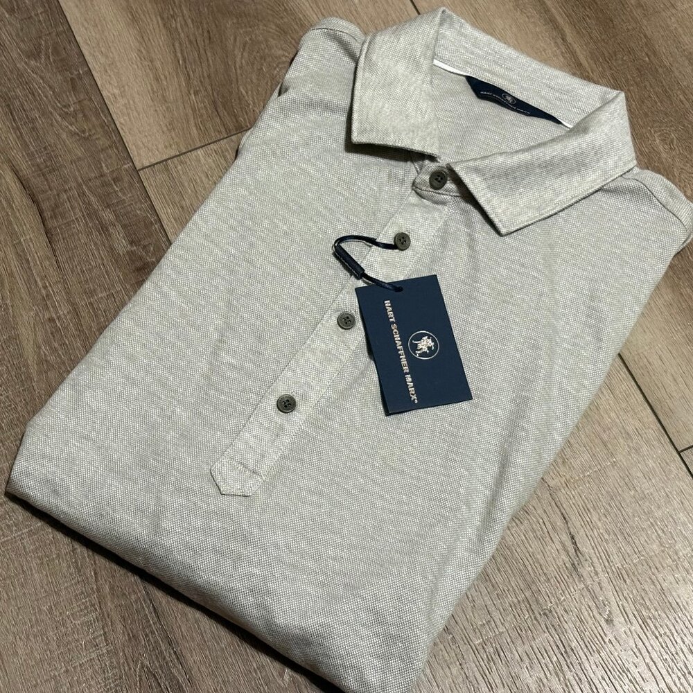NWT Hart Schaffner Marx Polo Men's Large Linen